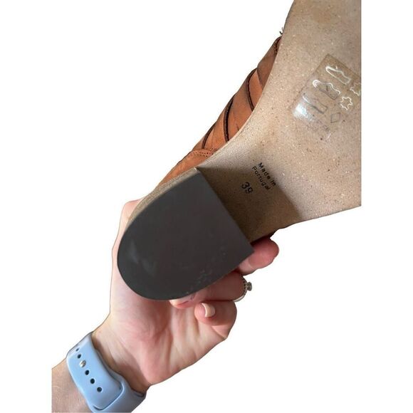 FREE PEOPLE HYBRID STRAPPY LEATHER BOOTIE BOOT TERRACOTTA LEATHER SIZE 8 8.5 US - Picture 12 of 14